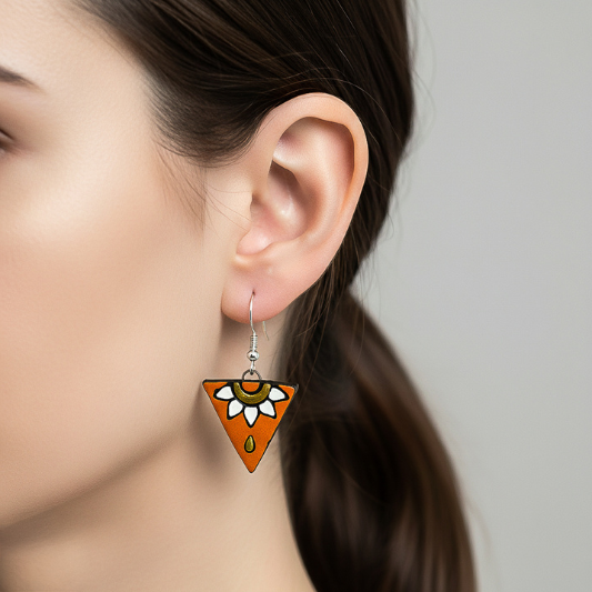 Tangerine Bloom Crown Triangles