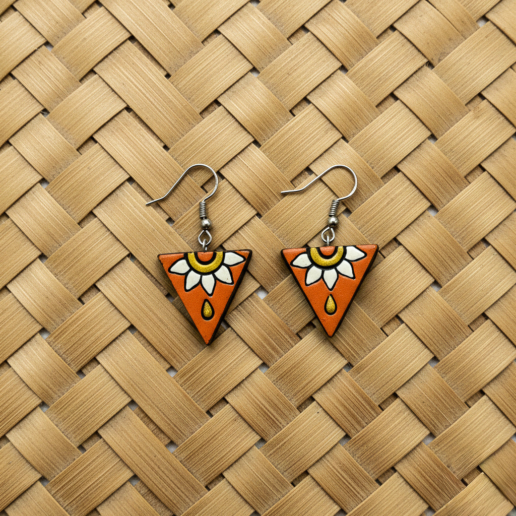 Tangerine Bloom Crown Triangles